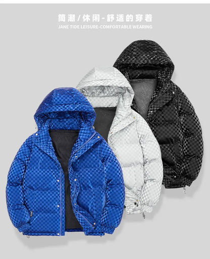 Supzoom New Arrival Casual Mens Winter Trendy Hooded Bread Couple Bright Face Starry Thickened Coat Cotton-padded Jackets.