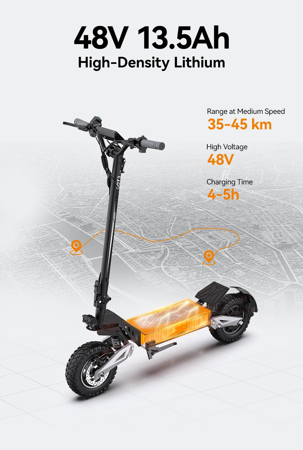 OOTD T10 Electric Scooter 500W Motor 48V13AH Battery Off-Road E-Scooter Adult 11 Inch Foldable City commuting  Electric Scooter.