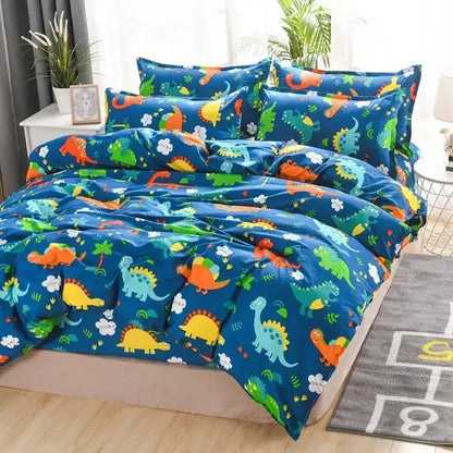 New Comfortable Soft Skin-friendly Cotton Aloe Vera Cotton Four-piece Set Active Cotton Bedding Sheet Quilt Cover.