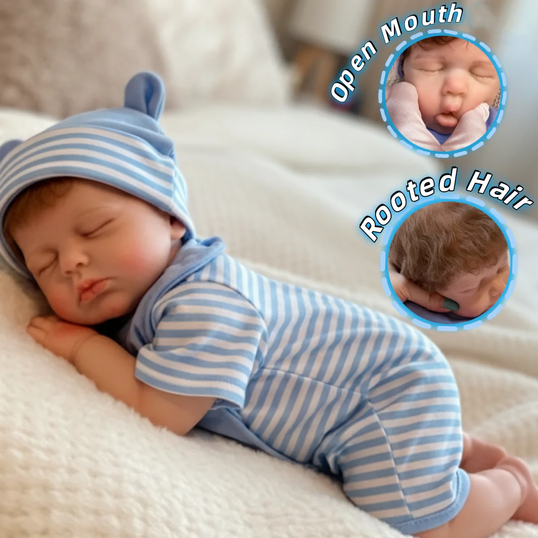 18Inch Can Open Mouth Close Eyes LouLou Full Solid Silicone Bebe Reborn Girl & Boy Doll With Rooted Hair Corpo De Silicone Doll.
