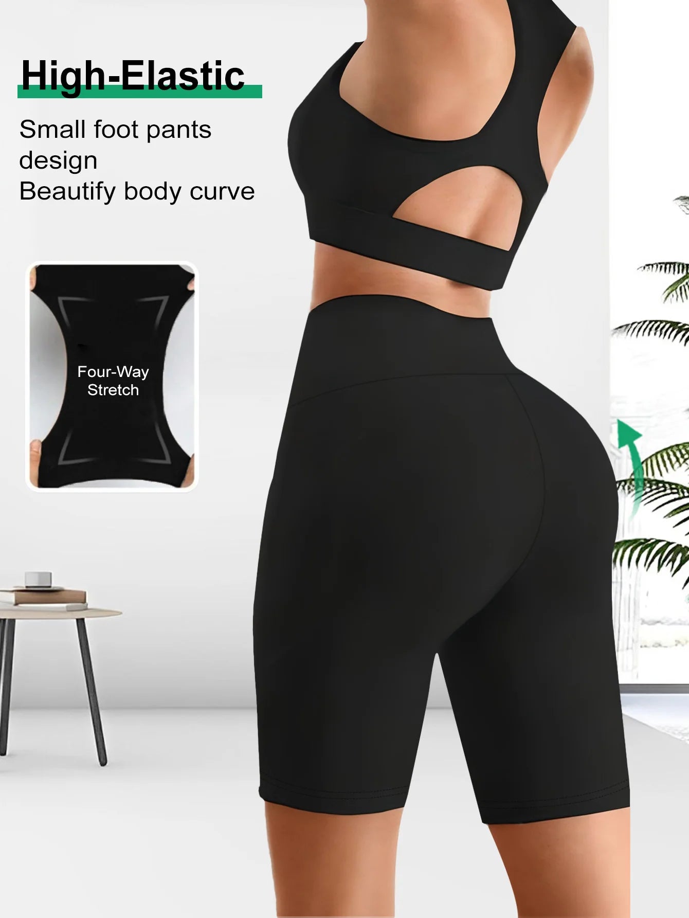 Fitfemme Women's High Waist Yoga Shorts - Tummy Control Quick Dry 4-Way Stretch Athletic Gym Running Workout Fitfemme.