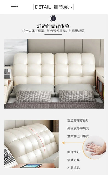 Master Under Storage Doppelbett Ästhetisches Master Nordic Multifunktionales Schlafzimmer Bettgestell Modernes Design Cama Casal Möbel