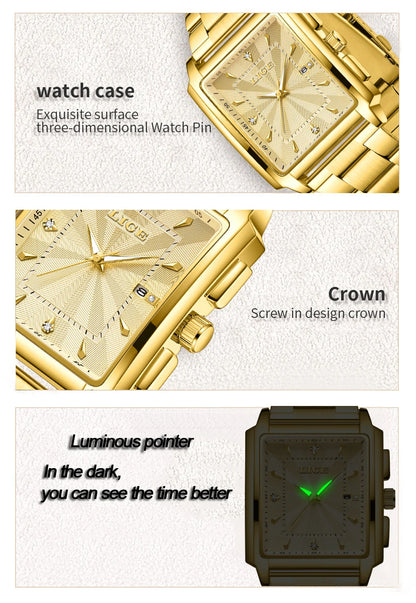 LIGE Fashion Waterproof Watch For Women Top Brand Luxury Women Watch Casual Sport Date Women's Quartz Wristwatches Montre Femme.