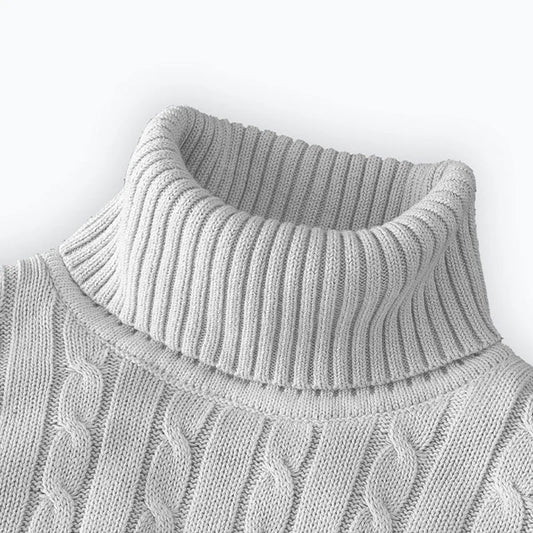 New Men's Turtleneck Sweater Solid Color High Neck Pullover Knitted Sweaters Casual Elastic Sweatwear Mens Fall Winter.