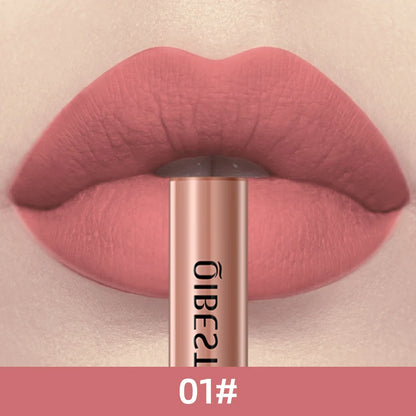 QIBEST Matte Liquid Lipstick Waterproof Long Lasting Lip Gloss Velvet Mate Nude Red Tint Tube Lipsticks Lipgloss Makeup Cosmetic