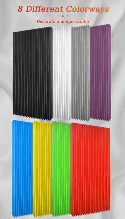 TOUO Wedge Soundproof Acoustic Foam Panels 47.2"x23.6" 1-4Pack Noise Absorbing Wall Tiles for Bedroom Music Room Studio