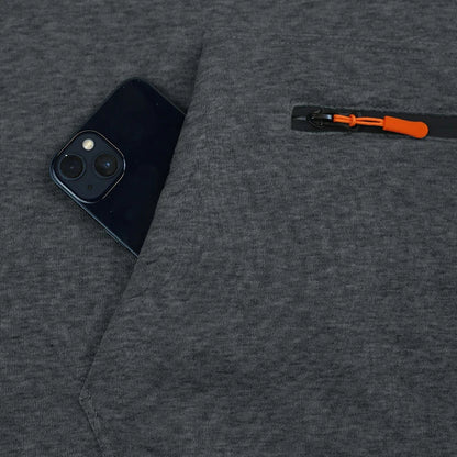 Pullover Hoodie Set Reißverschluss Multi-Pocket Pullover Herren Sport Casual Top Zweiteiliges Set.