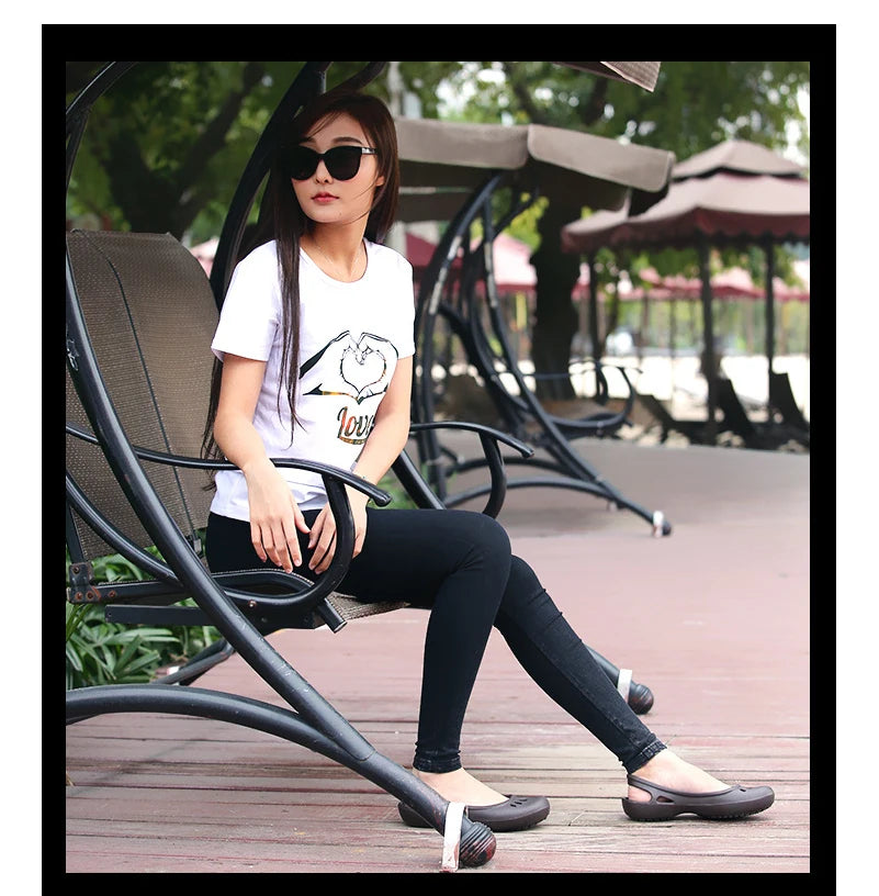 Certified Satihu Summer New Lightweight Anti Slip Hole Shoes  Clog For Women's Flat Bottom Sandals Nurse Outdoor Beach Jelly.