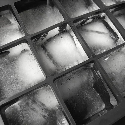 New 15 Grid Silicone Ice Cube Mold Big Tray Mold Ice Cube Maker Non-toxic Durable Bar Pub Wine Ice Blocks Maker.