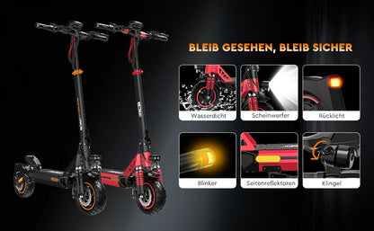 RCB Electric Scooter D5/D5 PRO ABE (premium version), NFC/Indicator/APP, 500W Motor Peak 1600, 10" Commuting E Scooter for Adult.