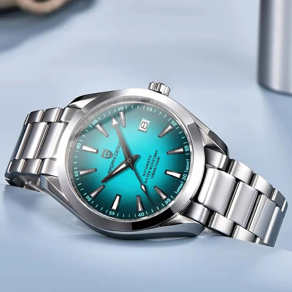 PAGANI DESIGN New Men Gift Watch Sapphire Glass 40mm Mechanical Wristwatch Stainless Steel 100M Waterproof Automatic Watches Men.