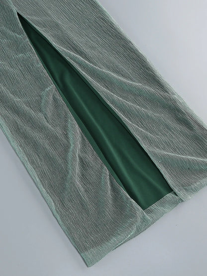 Sexy eine Schulter drapiert Glitzer langes Kleid Frauen braun Korsett funkelnd rücken frei figur betonte Maxi kleider Abend party Kleider