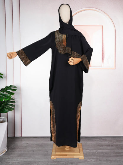 Abayas For Women Dubai Luxury 2025 African Muslim Fashion Dress Caftan Marocain Evening Party Dresses Boubou Robe Djellaba Femme.
