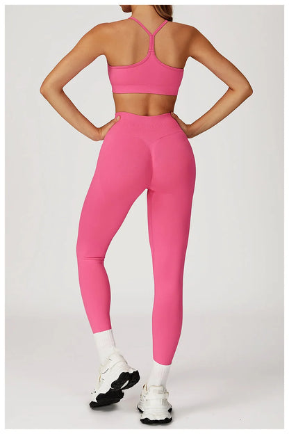 2PCS Yoga Suit Sports Set Women Gym Set Woman Tracksuit Running Workout Long Sleeve Sports Shirt Shorts and bra set Sport Outfit