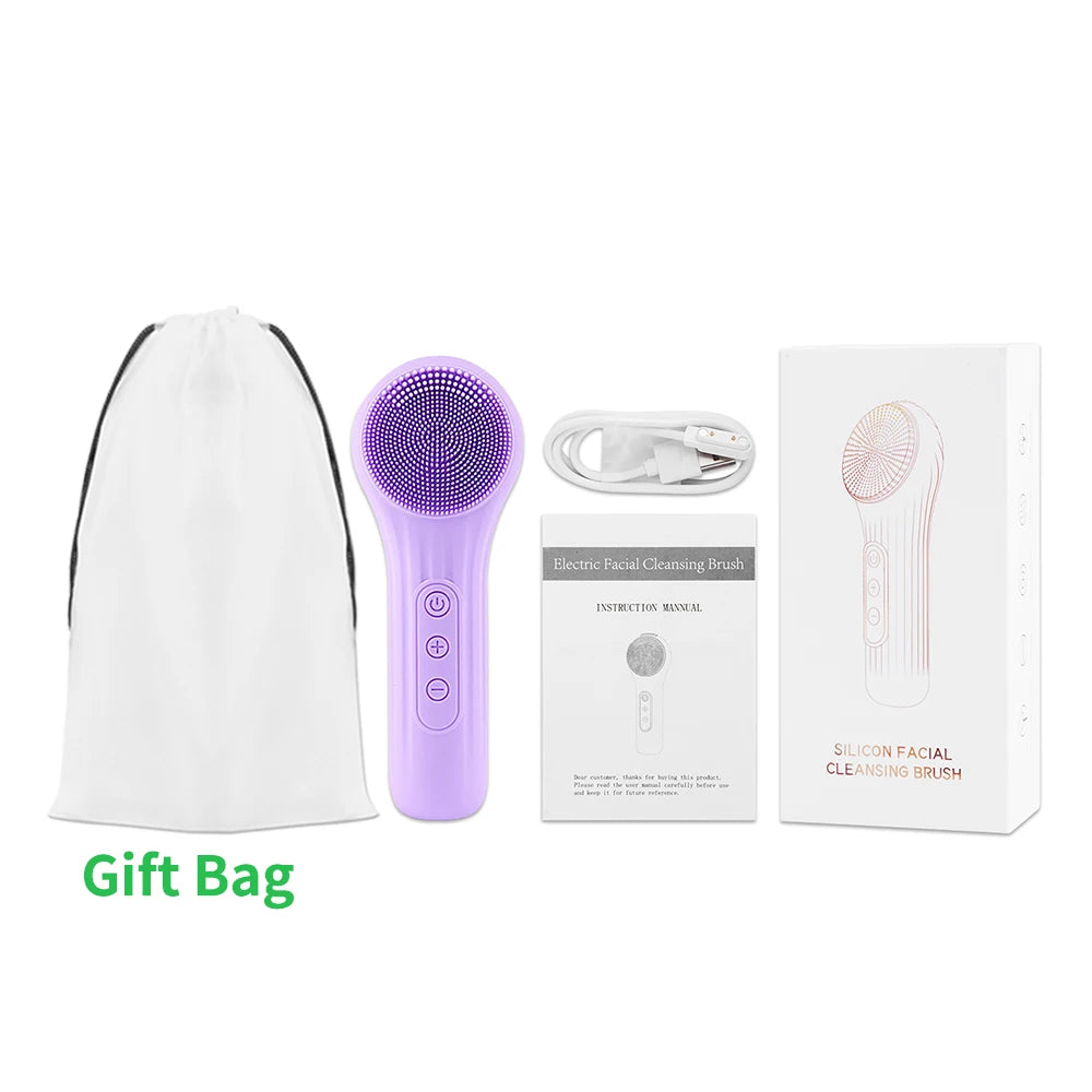 Sonic Electric Face Cleansing Device Facial Cleanser Facial Cleansing Machine Skin Scrubber Skin Massager Skin Care Tools Beauty.