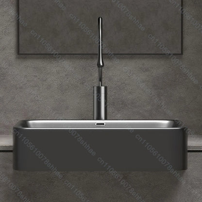 Porcelain Ceramic Vessel Sink with Drain Semi Recessed Vanity Art Sink Wash Basin Bowl for Modern Home Bathroom Decor Washbasin