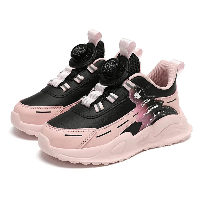 Fashion Children Shoes Boy Sneaker Non-slip School Casual Walking Shoes Leather Tennis Sport Shoes for Kids Girls 5 To 16 Years