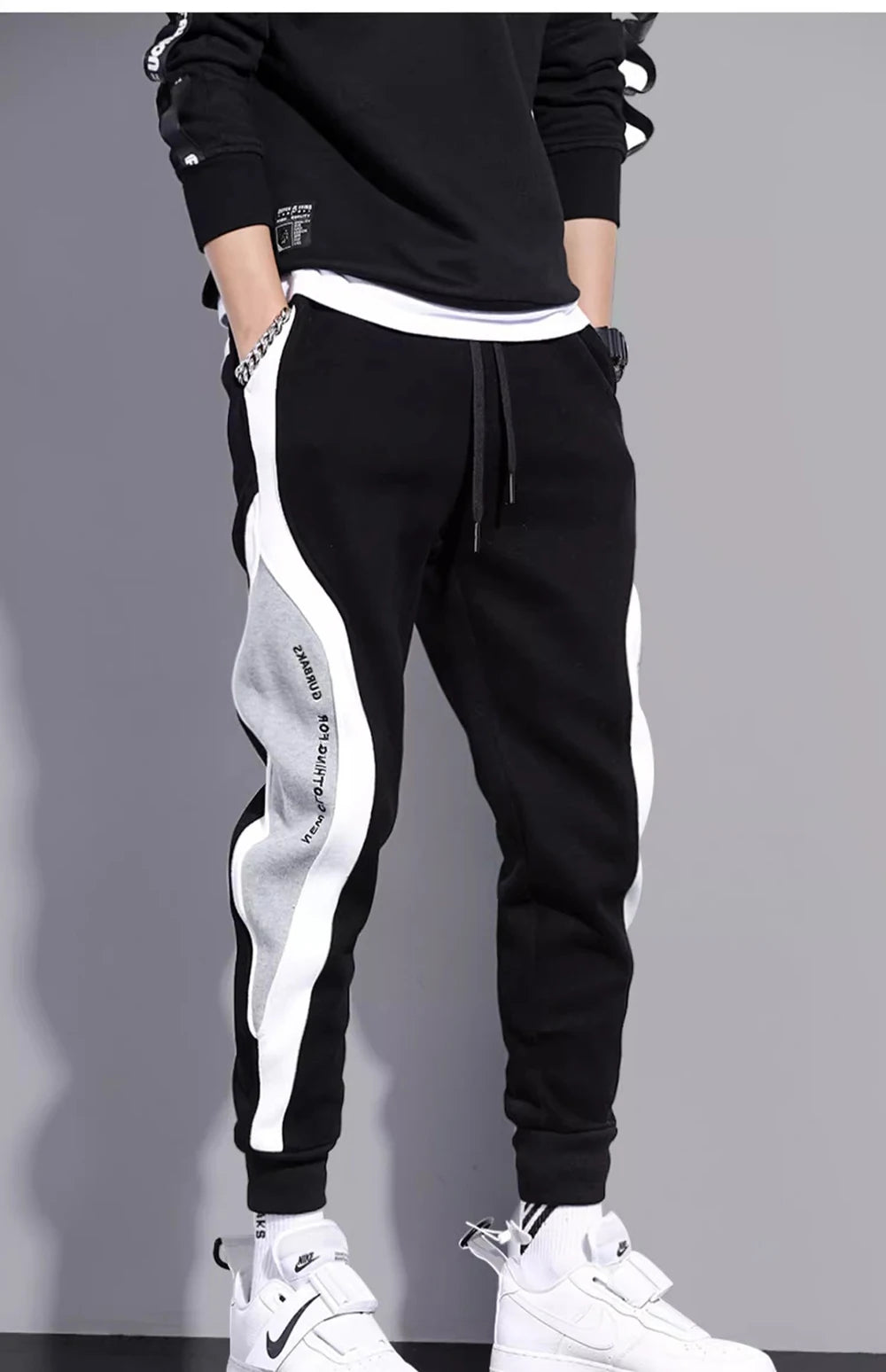 11 Print Men's Sweatpants Patchwork Jogging Pants Male Outfit Loose Trousers Straight Pants New Spring Autumn Fashion Clothes.
