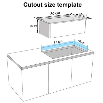 Wasserfall-Küchenspüle, Unterbau-Küchenspüle aus Edelstahl mit einer Schüssel, modernes Küchenspüle für die Arbeitsplatz