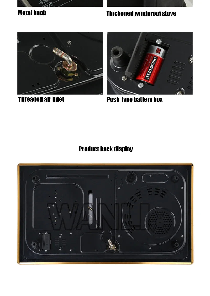 7.0KW Household Single-Burner Gas Stove/Single Induction Cooker/Electric Dual Purpose Stove/Toughened Glass Panel