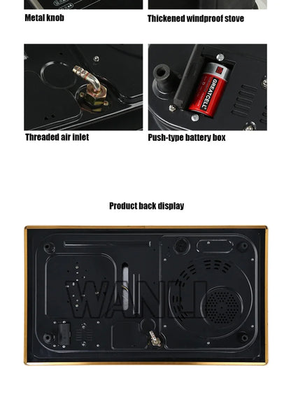 7.0KW Household Single-Burner Gas Stove/Single Induction Cooker/Electric Dual Purpose Stove/Toughened Glass Panel