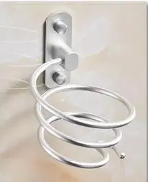 Bad Haartrockner Halter Wand Organizer Spirale Ständer Halter Rack Aluminium Badezimmer Regal Lagerung Zubehör Wand Regal
