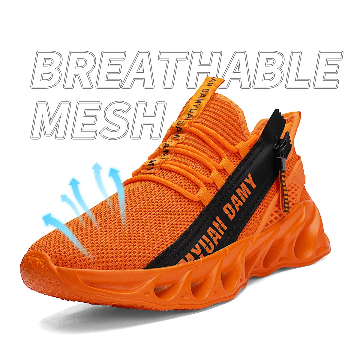 New Spring and Autumn Soft soled Running Men's Mesh Breathable Casual  Sports Shoes Men's Trendy Shoes Lightweight  Sneaker.