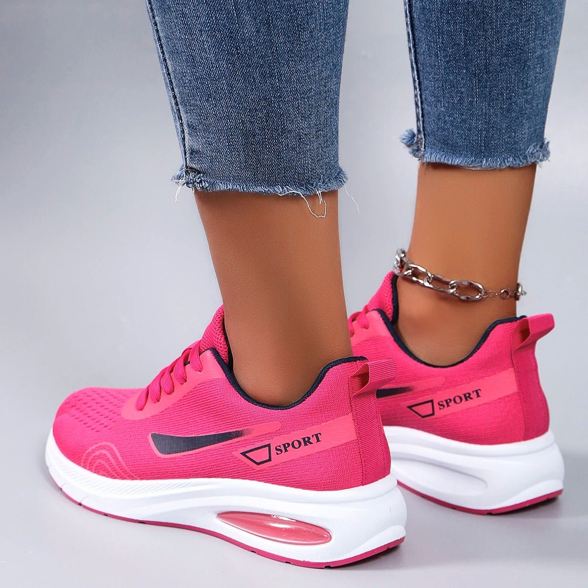 Frühlingsneue Damen-Sportschuhe, modisch, atmungsaktiv, leicht, rutschfest, verschleißfest, lässige Sportschuhe, flache Schuhe.