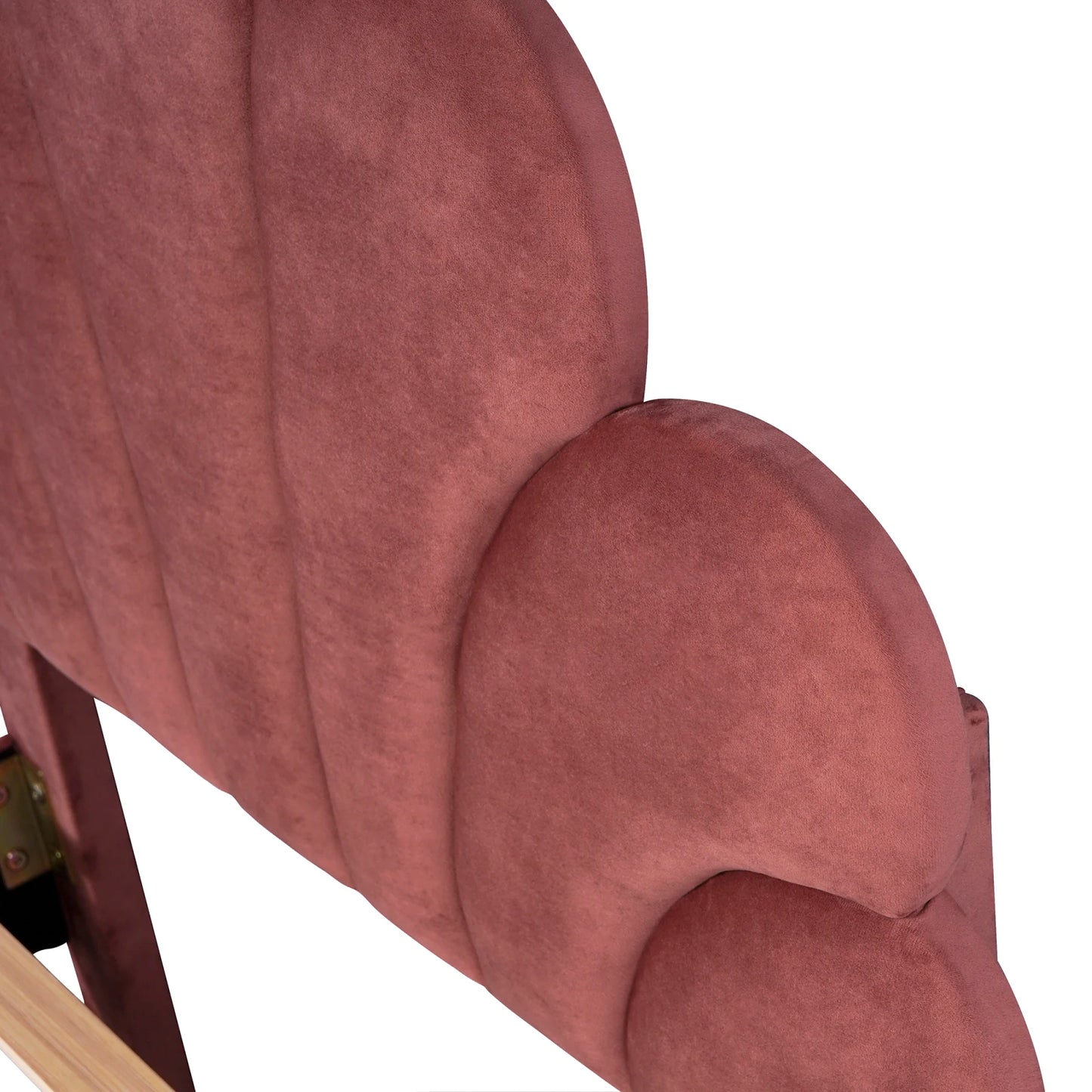 Rosahqnda Kinderbett Einzelbett Polsterbett 90x200cm Blumenkopfteil und Lattenrost aus Stoff für Mädchen ohne Matratze