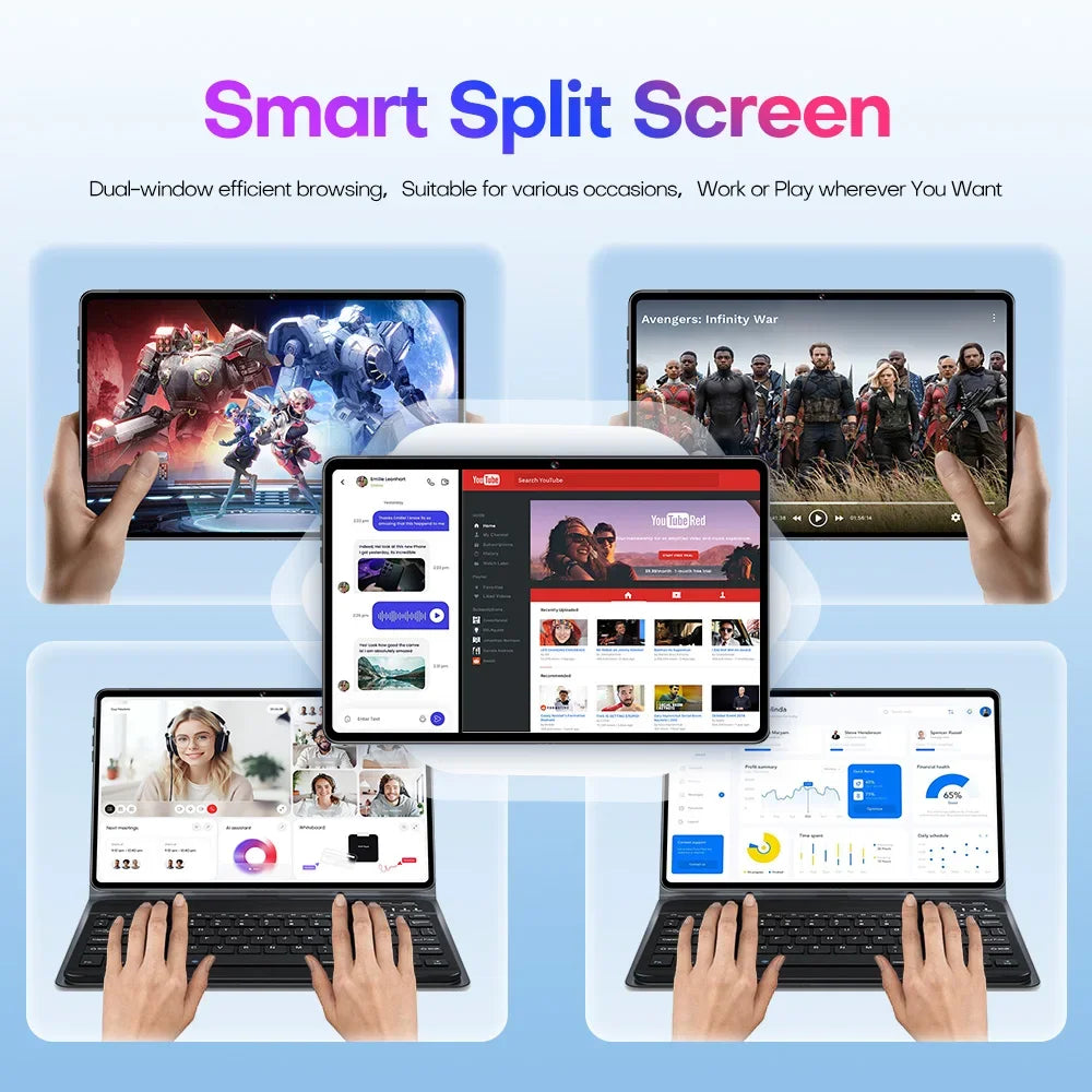 Original Tablet Pad 7 Ultra 11 Inch 16GB RAM 1TB ROM tablet Android 14 Core Pad Tablet PC Phone Dual Wifi tablette  8800mah.