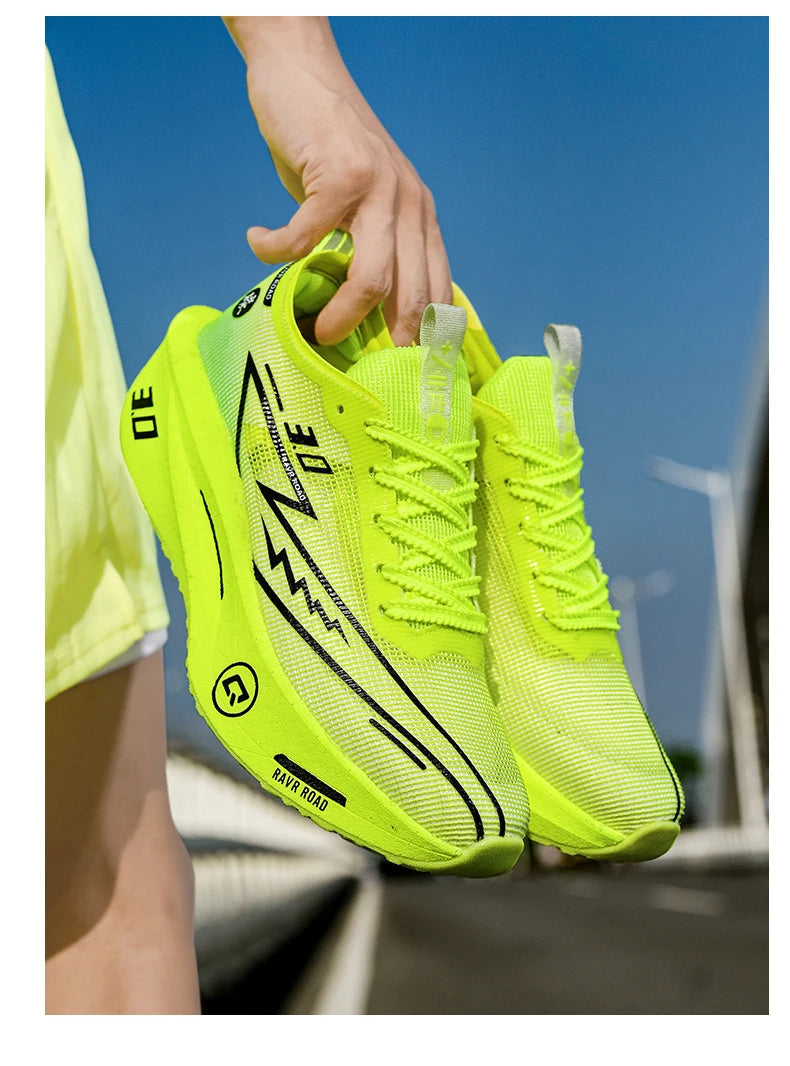 2025 Men Sports Running Shoes Q3 Casual Carbon Plate Marathon Breathable Lightweight Women's Comfortable Nonskid Sneakers.