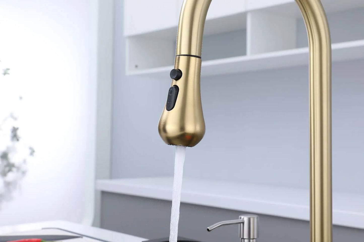 Golden Household Stainless Steel Waterfall Kitchen Sink MultiFunction Wash Vegetable and Dish Countertop Basin Large Single Slot