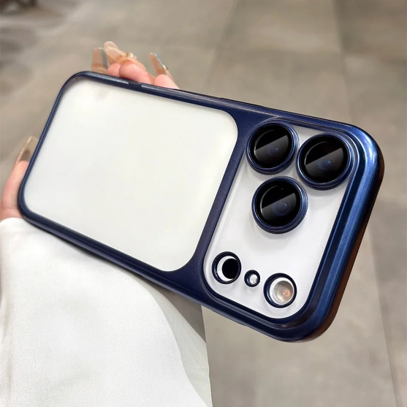 Plating Frosted Translucent Thin Phone Case For iPhone 17 Pro Max 17 Pro 17 Air 17 Series Official Cosmic Orange Bumper Cover.