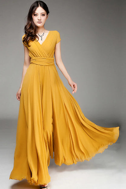 Frauen Damen Kleidung Kurzarm Sexy Club Boho Strand Kleid Dame Sommer Tiefem V-ausschnitt Party Lange Maxi Kleid Frauen