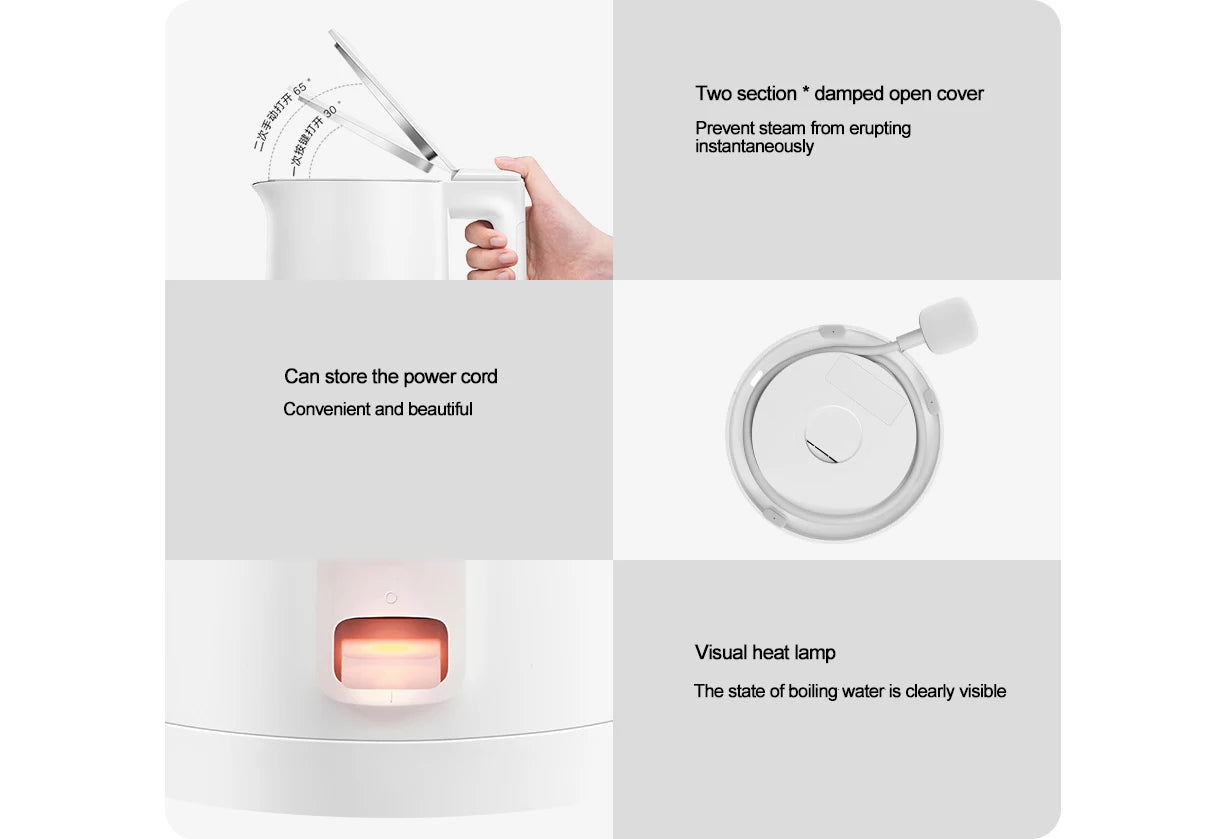 NEW XIAOMI MIJIA Electric Kettle N1 Fast Hot boiling Stainless Water Kettle 220V Smart Electric Kettles 1.5L 1500W Home Coffee.