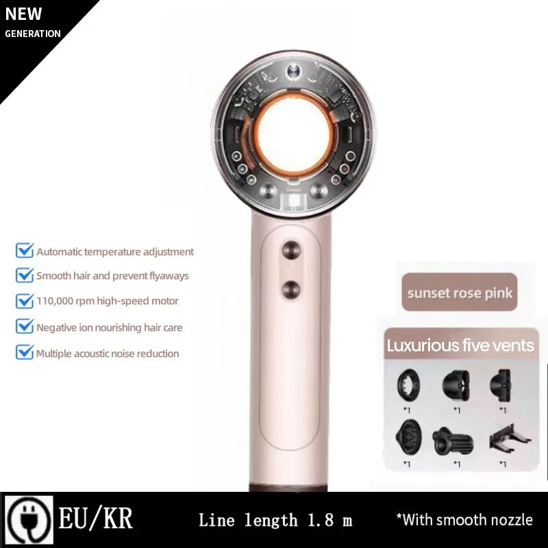 High-speed electric professional hair dryer negative ion hair care fast drying large wind power silent air blower hair dryer.