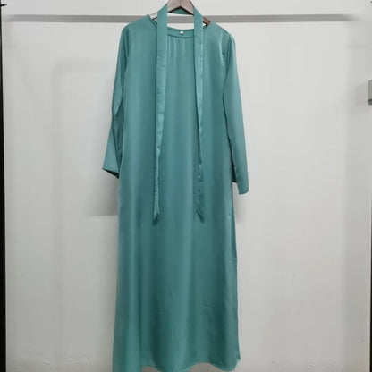 (No Scarf) Ramadan Eid Abaya Damen Dubai Luxury Kebaya Muslim Abayas Women Kaftan Long Dress Islam Dresses Caftan 9 Colors S-2XL.