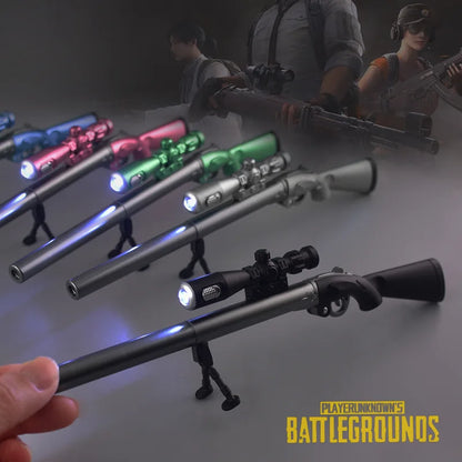 Kreative Simulation 98K Scharfschützengewehr Neutralstift mit Licht 0,38 mm schwarze Geltinte Student Schule Schreibwaren PUBG Lichter Stifte Geschenk.