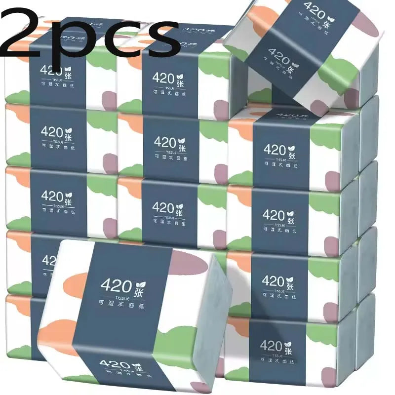 1-12 Packs Wholesale Eco Friendly Portable No Fluorescent Virgin Wooden Pulp Tissue Soft Comfortable 5 Ply Facial Tissue Paper.