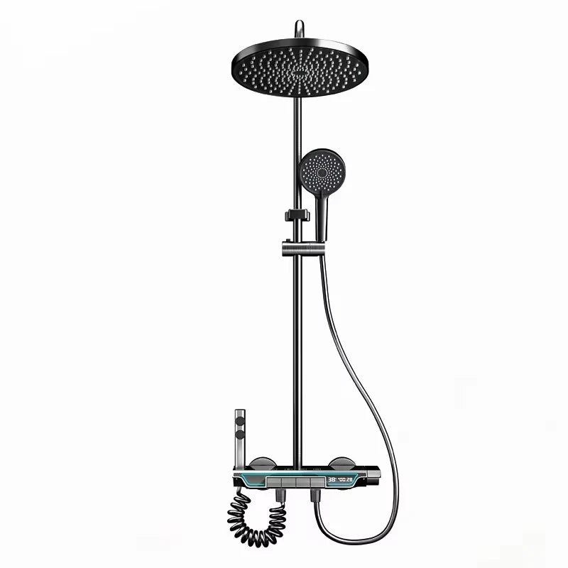 Bathroom Shower System LED Light Shower System Digital Display Shower Faucet included bathroom accessories