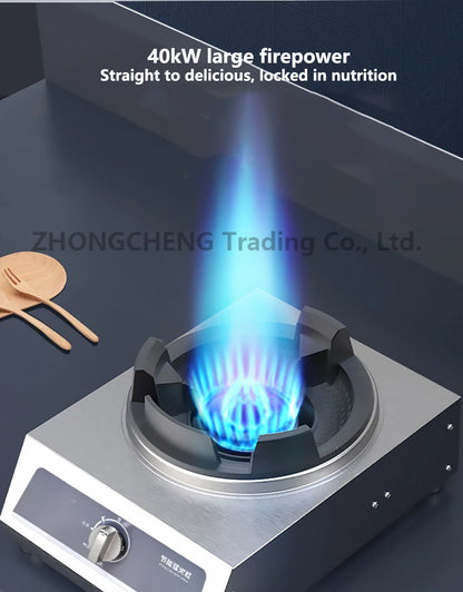 Furious Fire Stove Commercial Single Stove Liquefied Gas Stove Stir-frying High pressure stove stainless steel desktop gas stove.
