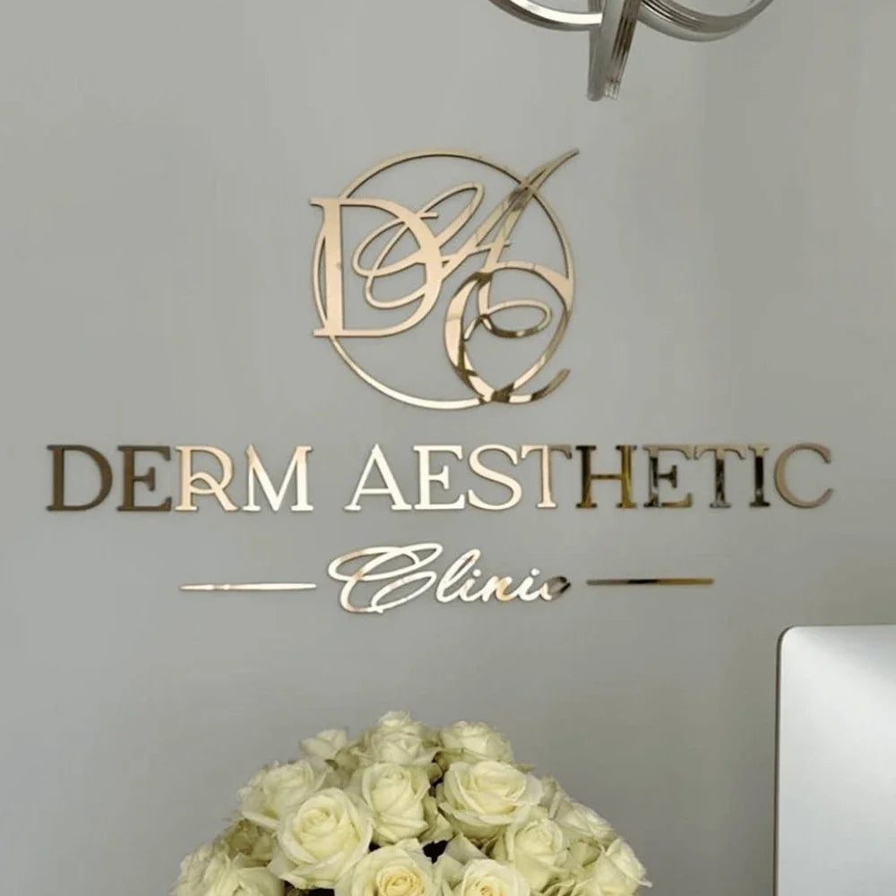 Personalized Large Business Sign Wall Mounted Acrylic 3D Logo Sign Custom Wall Art Beauty Salon Shop Bar Decor Home Decorations.