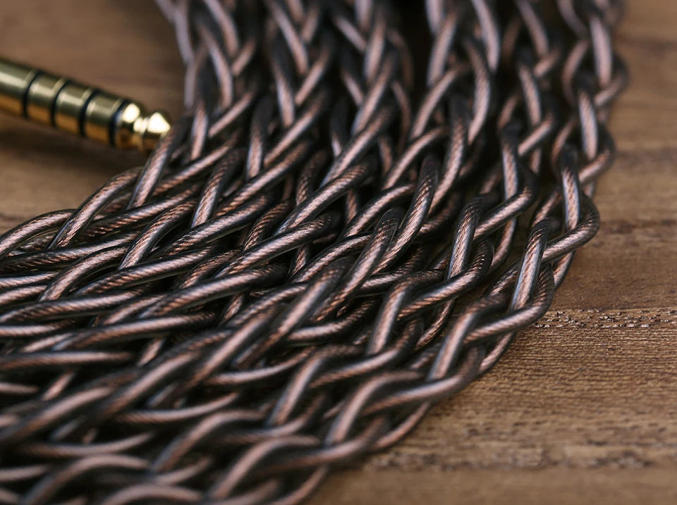 OPENHEART Kingwood 8 Core Litz OCC Headphone Cable 1 to 2 jack dual 3.5/2.5/4.4mm/XLR Pure copper Balanced Replacement Cable.