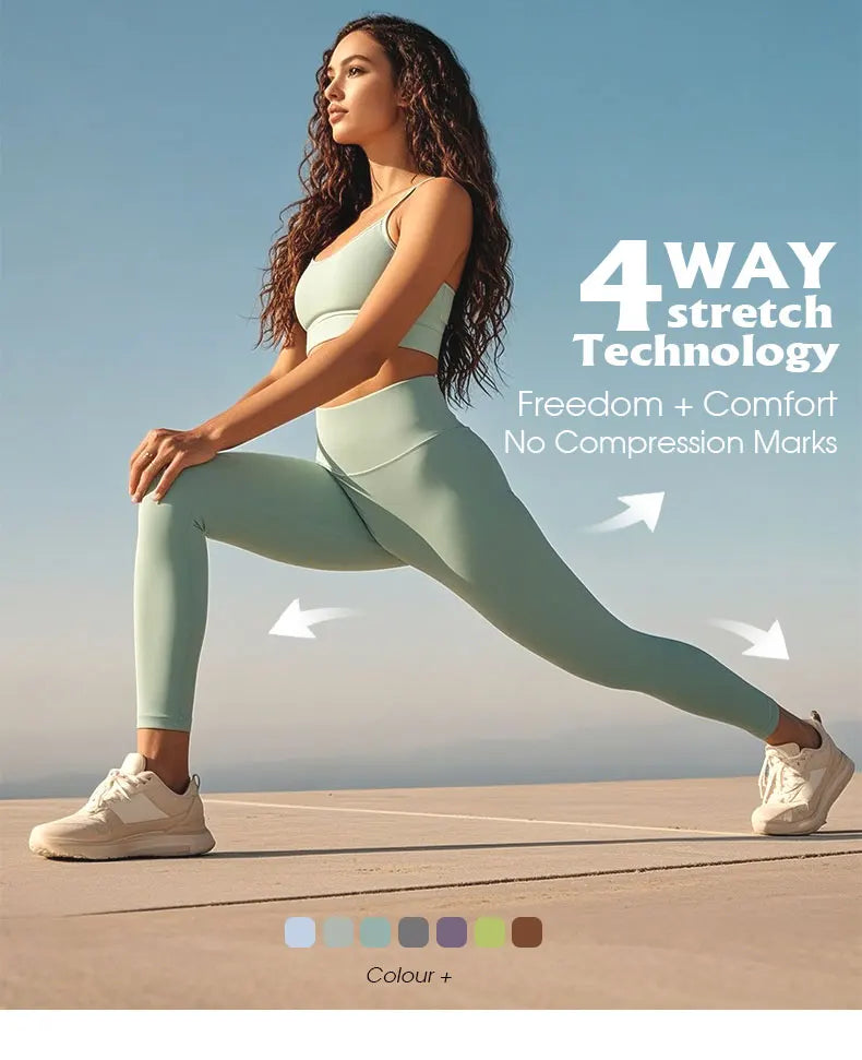 High-Waisted Workout Leggings - 4-Way Stretch, Slim Fit, Butt Lifting & Tummy Control for Gym, Yoga, Running & Daily Wear.