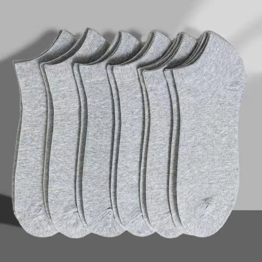 Unisex Casual Plain Color Boat Socks Thin Breathable Comfy Anti Odor Sweat-absorbing Ankle Socks For Men Women black,white,gray.