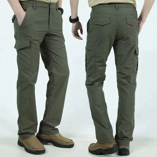 Military Tactical Pants Cargo Men Waterproof Trousers Casual Pants Wear-resistant Multi-pocket Outdoor Hiking Work Trousers Male.