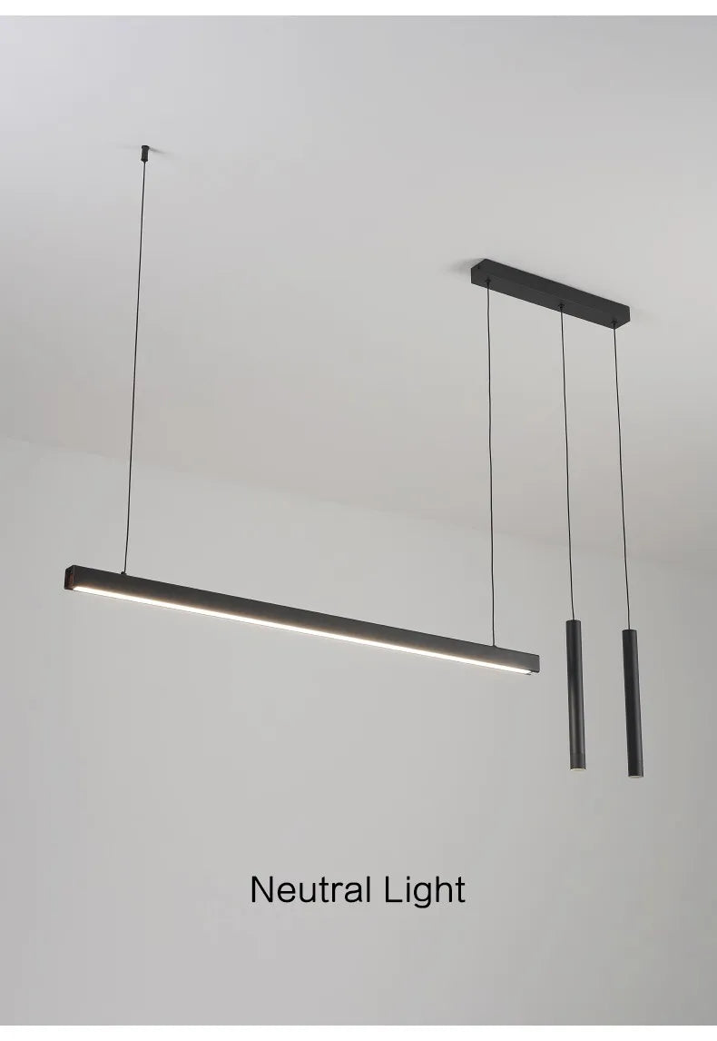 Esszimmerlampe Küchenleuchten Wort lange Restaurant Kronleuchter moderne minimalistische Bürolampen Nordic Bar Insel Kronleuchter.