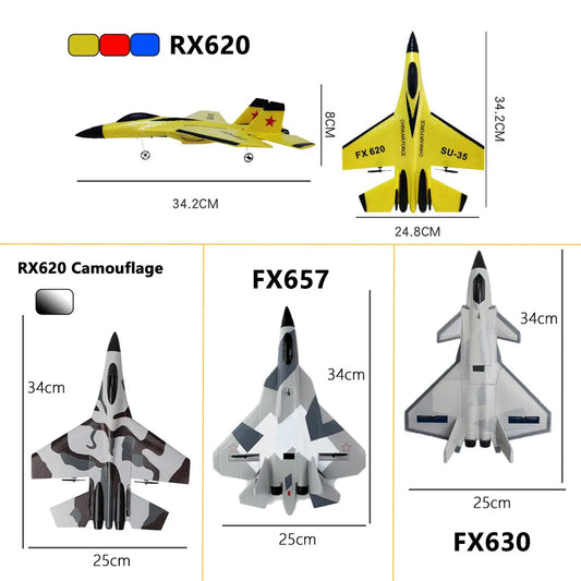 RC Foam Aircraft SU-35 Plane 2.4G Radio Control Glider Remote Control Fighter Plane Glider Airplane Foam Boys Toys for Children.