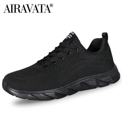 Men's Trendy Lace Up Knit Sneakers Casual Outdoor Athletic Running Walking Gym Shoes