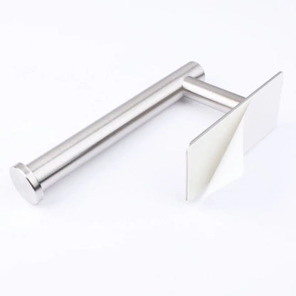 Papierhalter aus Edelstahl, weiß, selbstklebend, Wandhalterung, Ständer, Küche, Badezimmer, Toilettenpapier, Handtuch, Seidenrollenregal, gebürstetes Gold